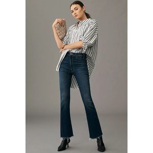 Anthropologie MOTHER The Hustler High-Rise Ankle Fray Jeans